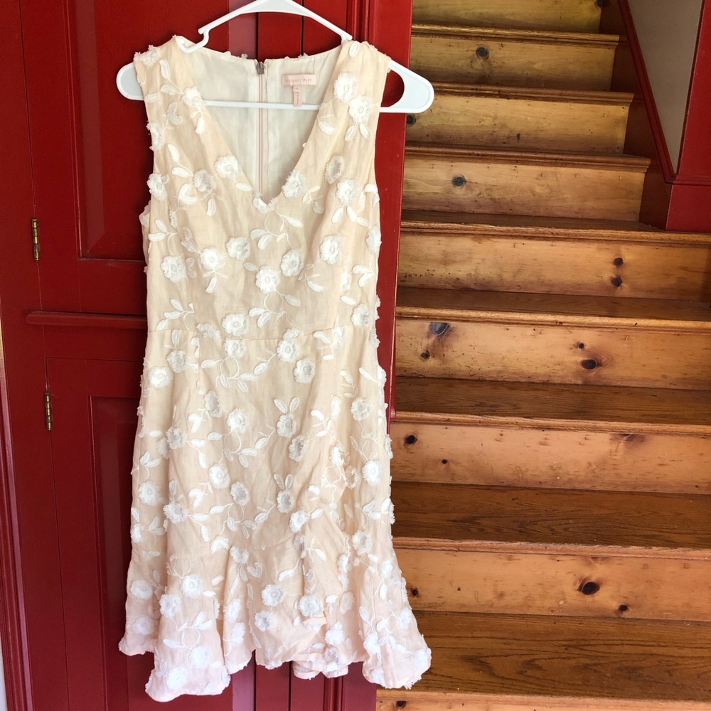 Rebecca Taylor Nicola Cream Embroidered Dress Floral